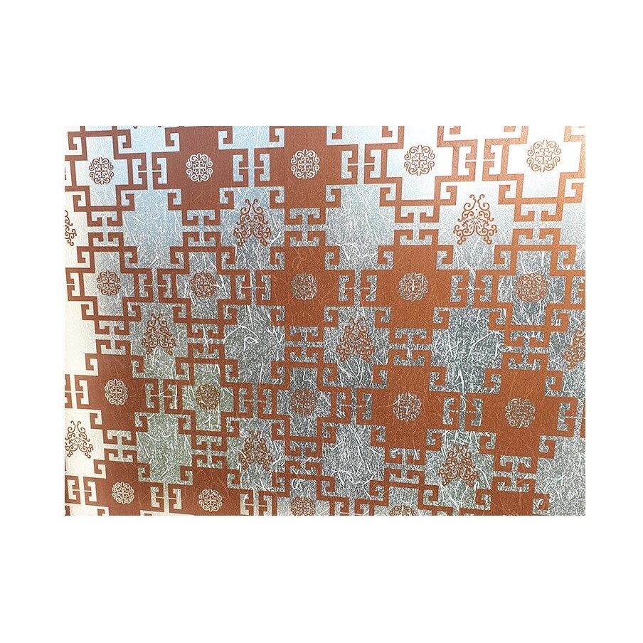 Folie pentru geam decorativa geometric maro, 8 m x 0.9 m