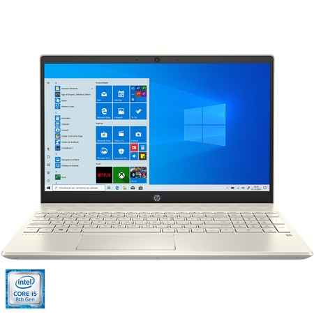 Laptop HP Pavilion 15-cs2002nq cu procesor Intel® Core™ i5-8265U pana la 3.90 GHz, 15.6", Full HD, IPS, 16GB, 512GB SSD, NVIDIA® GeForce® MX250 2GB, Windows 10 Home, Gold