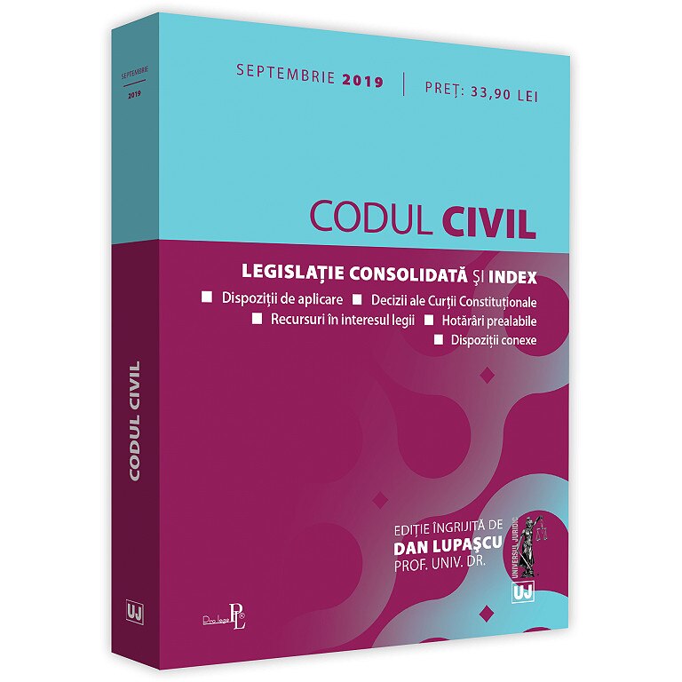 Codul civil: septembrie 2019 - Prof. univ. dr. Dan Lupascu