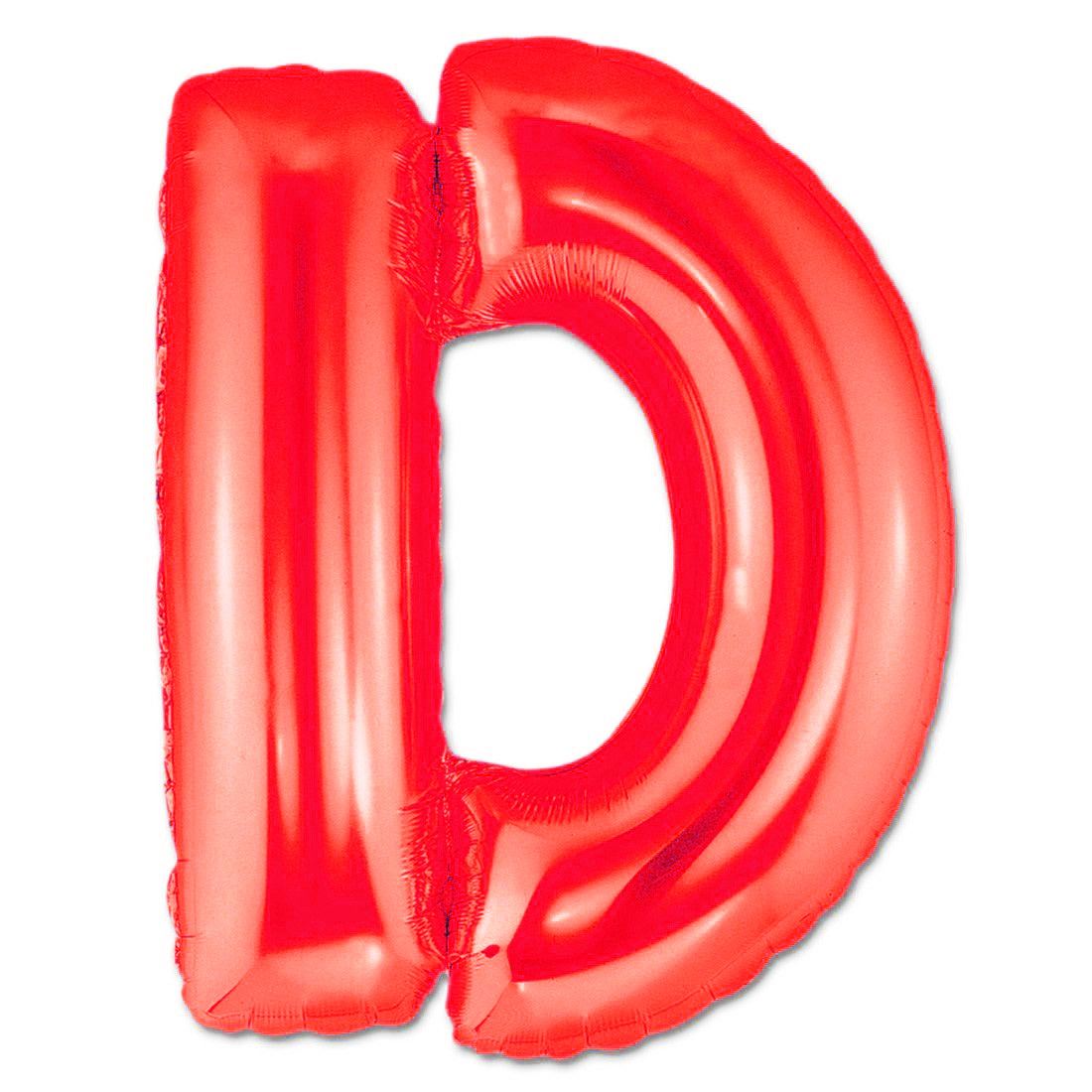 Balon folie, litera D, Culoare Rosu, 41cm, 1 buc
