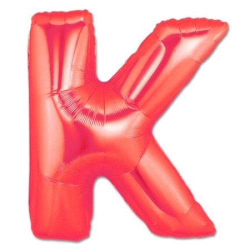 Balon folie, litera K, Culoare Rosu, 41cm, 1 buc