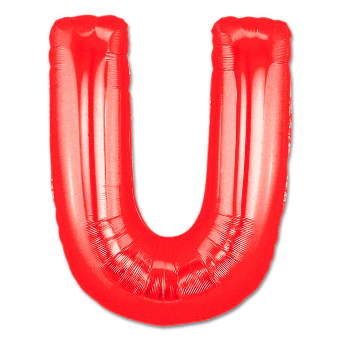 Balon folie, litera U , Culoare Rosu, 41cm, 1 buc