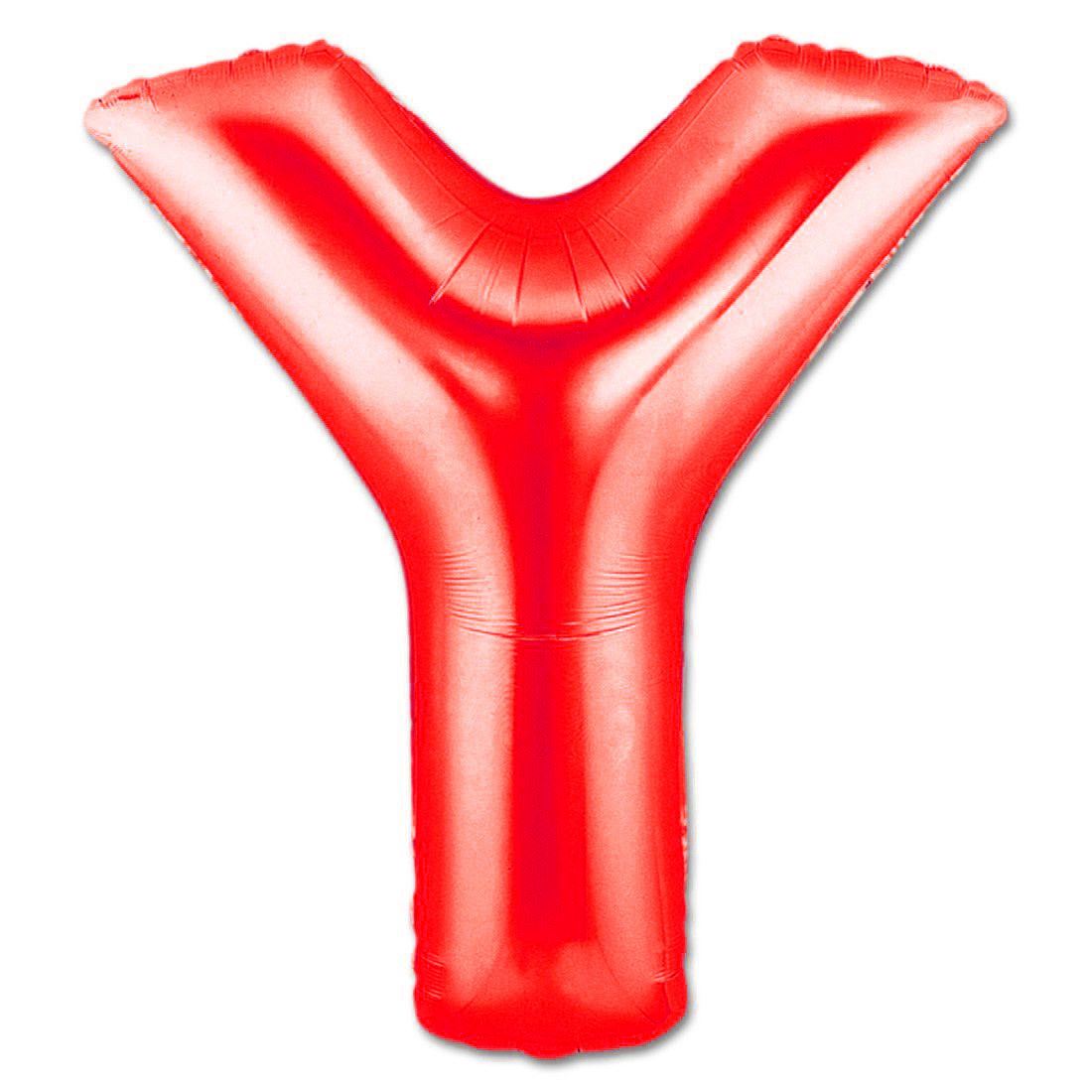 Balon folie, litera Y , Culoare Rosu, 41cm, 1 buc