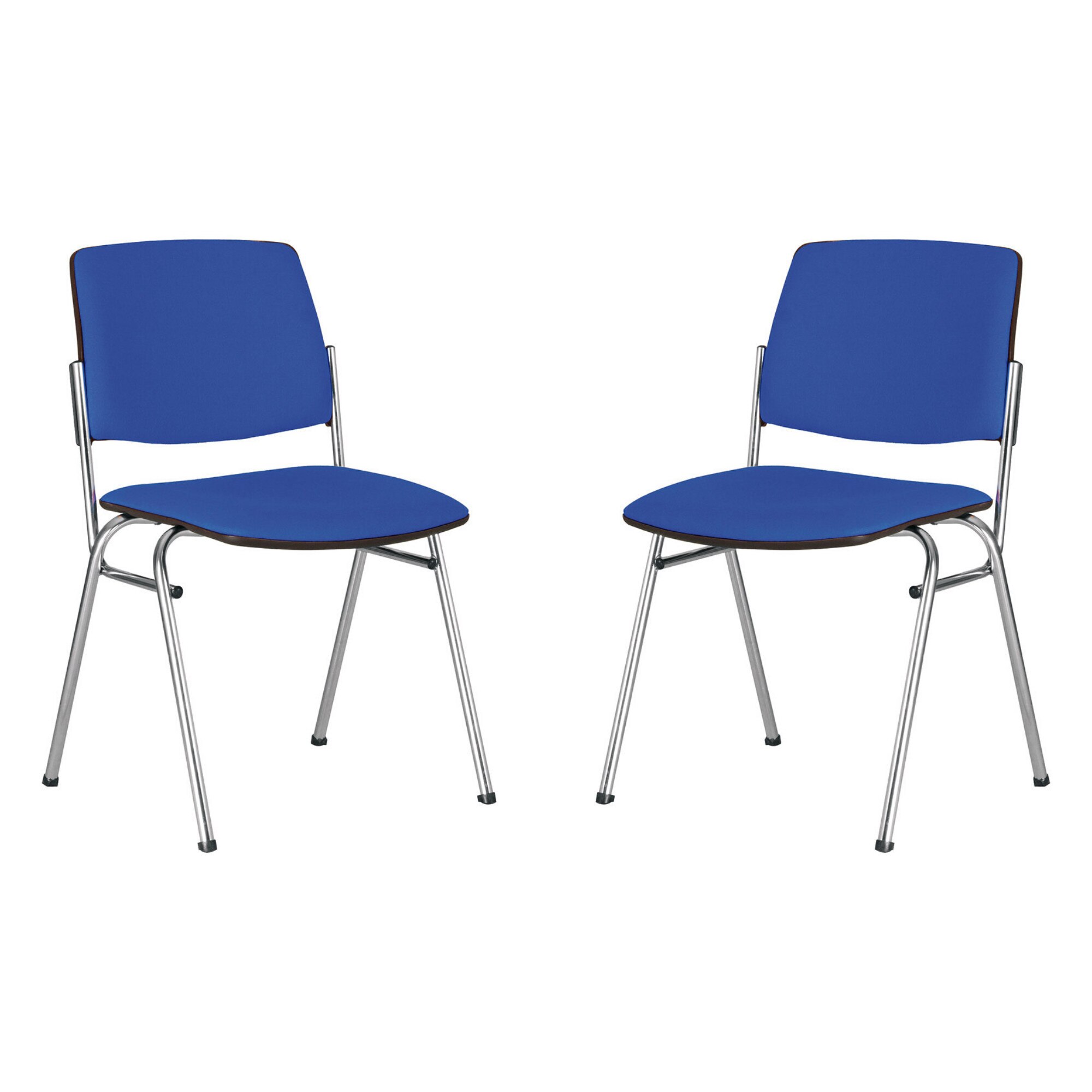 Set 2 scaune vizitator ISIT CHROME, Safir stofa fiji