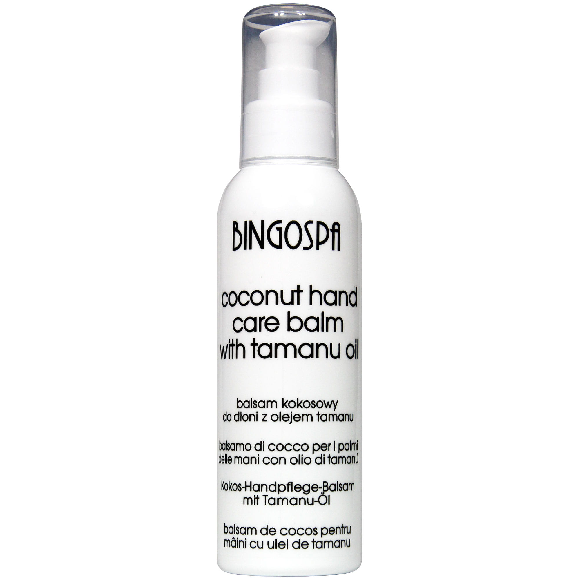 Crema pentru maini cu ulei de nuca de cocos si ulei de tamanu BingoSpa, 135 g