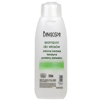 Sampon cu ceai verde, keratina, proteine de matase BingoSpa, 500ml Sampon cu ceai verde, keratina, proteine de matase BingoSpa, 500ml