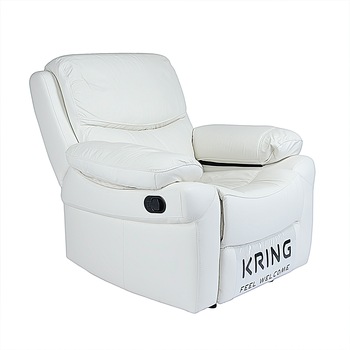 Fotoliu Kring Royal, cu recliner si 3 trepte de confort, piele naturala, Alb, 107 x 98 x 100 cm Fotoliu Kring Royal, cu recliner si 3 trepte de confort, piele naturala, Alb, 107 x 98 x 100 cm