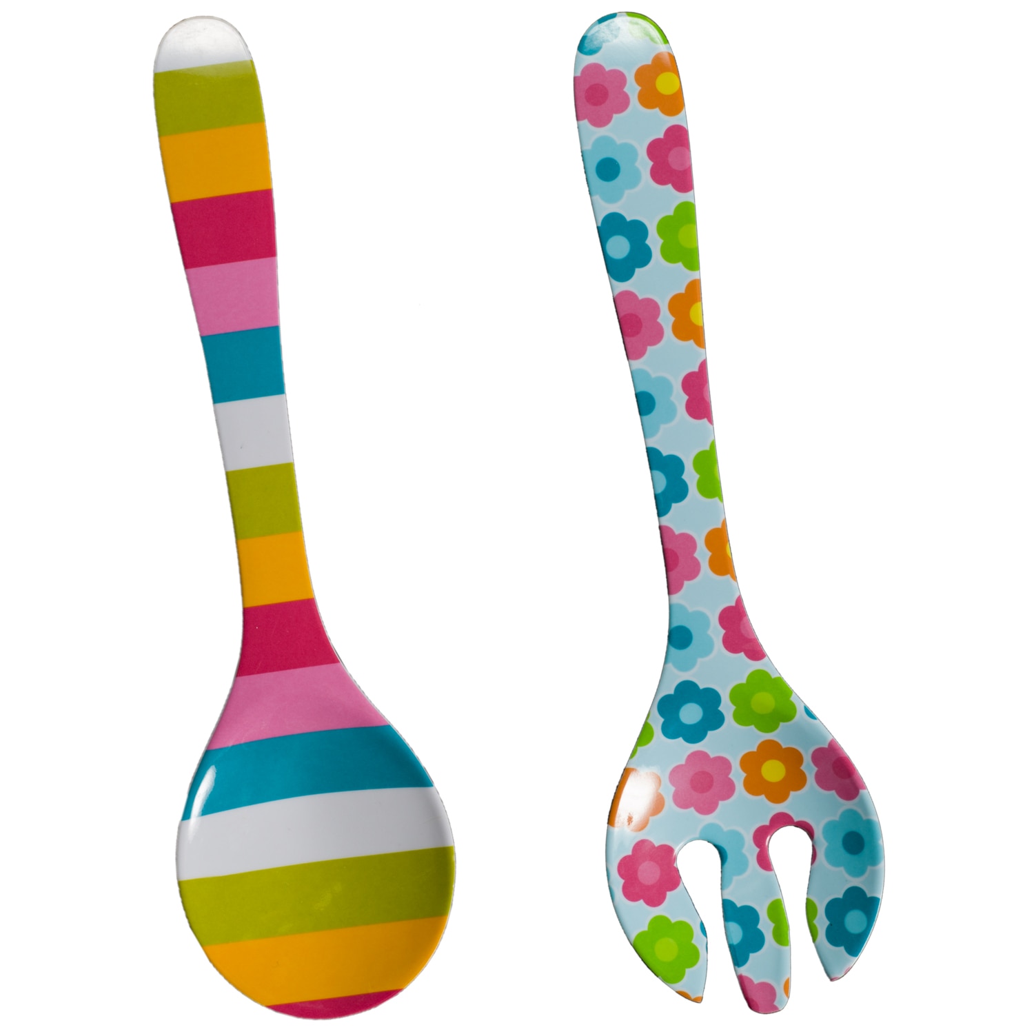 Set 2 ustensile Gemma, pentru salata, multicolore, 33x9 cm
