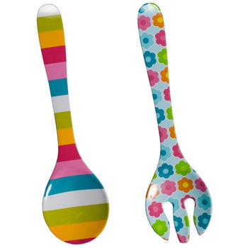 Set 2 ustensile Gemma, pentru salata, multicolore, 33x9 cm Set 2 ustensile Gemma, pentru salata, multicolore, 33x9 cm