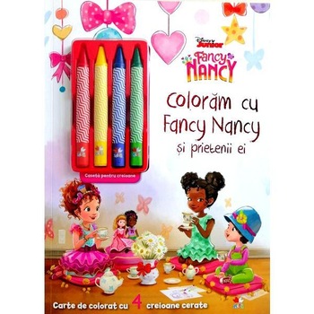 Disney. Fancy Nancy. Coloram cu Fancy Nancy si prietenii ei (contine 4 creioane cerate) Disney. Fancy Nancy. Coloram cu Fancy Nancy si prietenii ei (contine 4 creioane cerate)