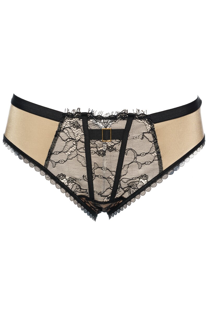 Chilot intreg din microfibra cu dantela, Bon-Bon Muse, Model de lux, Gri/Negru, masura M