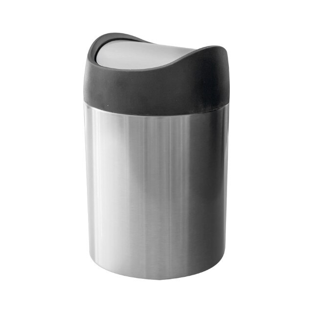 Cos pentru birou RAKI inox cu capac batant 1,5lt