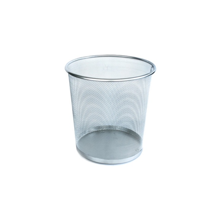 RAKI íróasztal kosár fekete fémhálóból 26x27cm szürke
