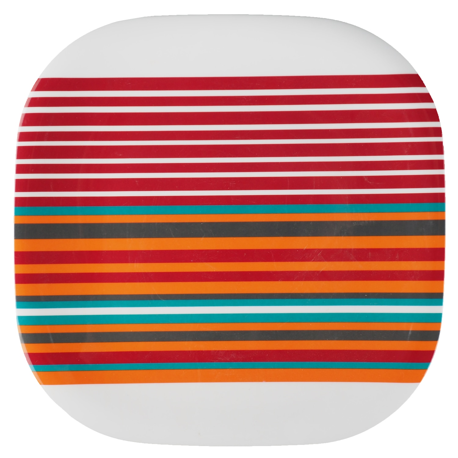 Farfurie patrata cu dungi, 26 cm