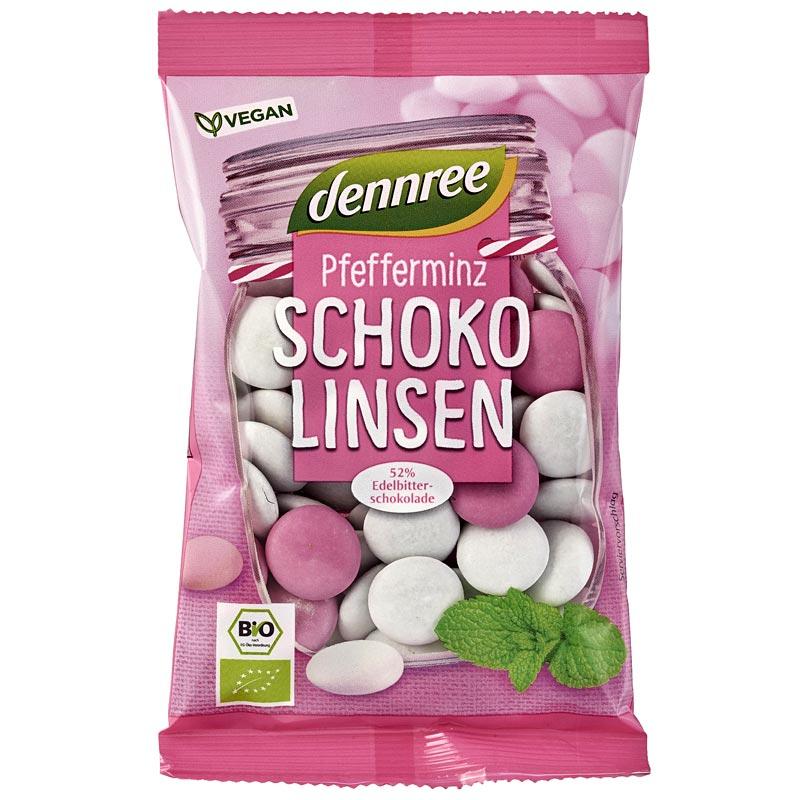 Drajeuri de ciocolata cu aroma de menta ECO 100 g - Dennree