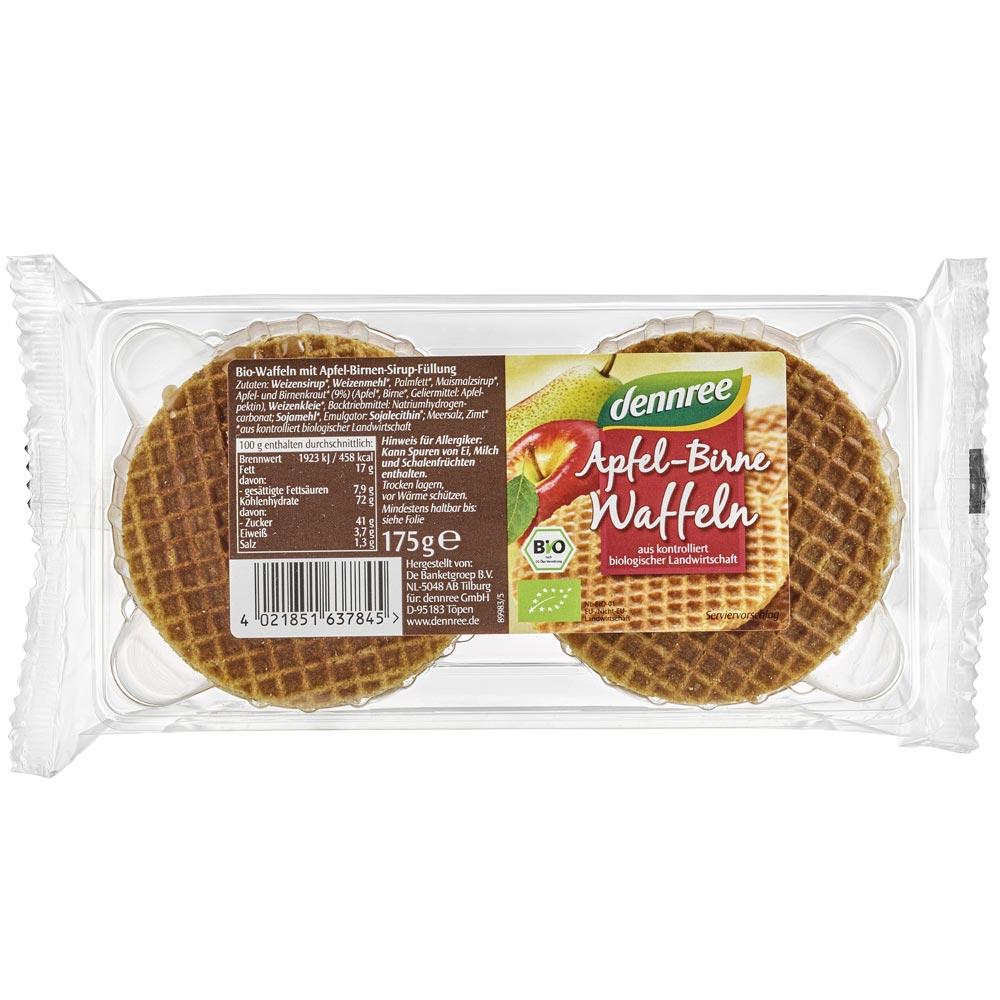 Vafe cu sirop de mere si pere ECO 175 g - Dennree