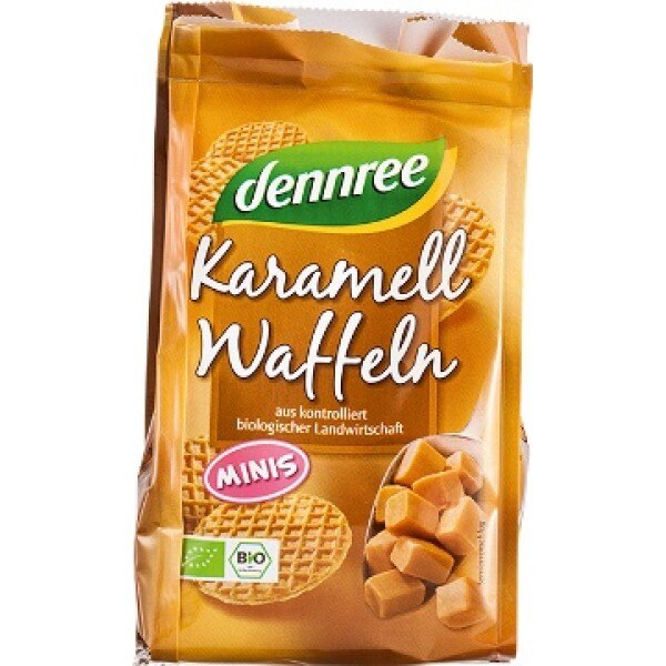 Mini vafe cu caramel, Dennree, 150g