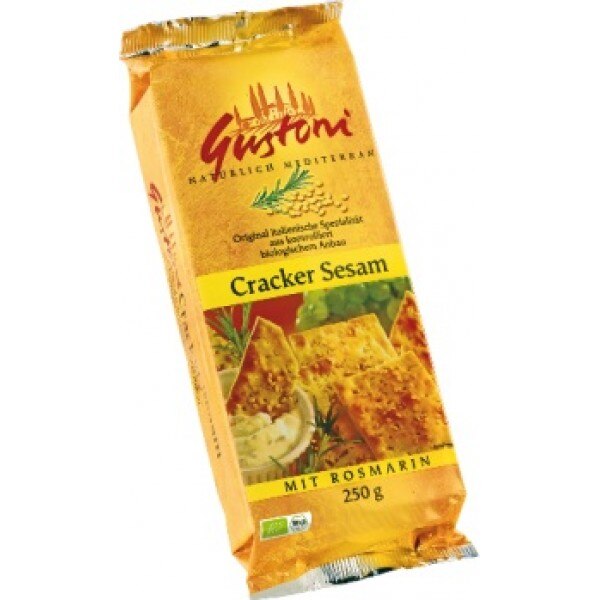 Biscuiti crocanti cu susan si rosmarin, Gustoni, 250g