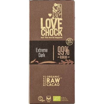 Ciocolata raw vegana extreme dark 99% cacao, Lovechock, 70g Ciocolata raw vegana extreme dark 99% cacao, Lovechock, 70g