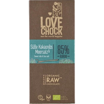 Ciocolata raw vegana cu sare de mare eco, Lovechock, 70g Ciocolata raw vegana cu sare de mare eco, Lovechock, 70g
