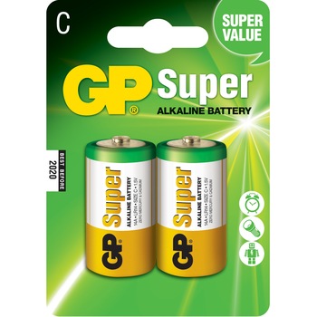 Baterie C (R14) alcalina 2 buc/blister GP Baterie C (R14) alcalina 2 buc/blister GP