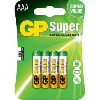 Baterie AAA (R3) alcalina 4 buc/blister GP Baterie AAA (R3) alcalina 4 buc/blister GP