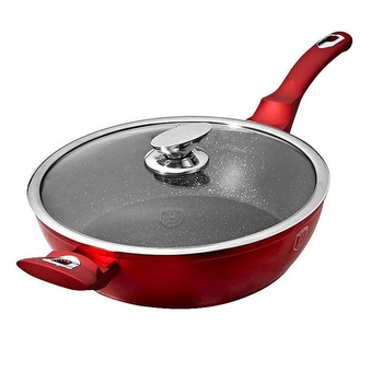 Tigaie cu acoperire marmura si capac 32cm Burgundy BH-1261 Tigaie cu acoperire marmura si capac 32cm Burgundy BH-1261