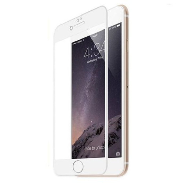 Стъклен протектор 9H за iPhone 7/8 Plus, бял