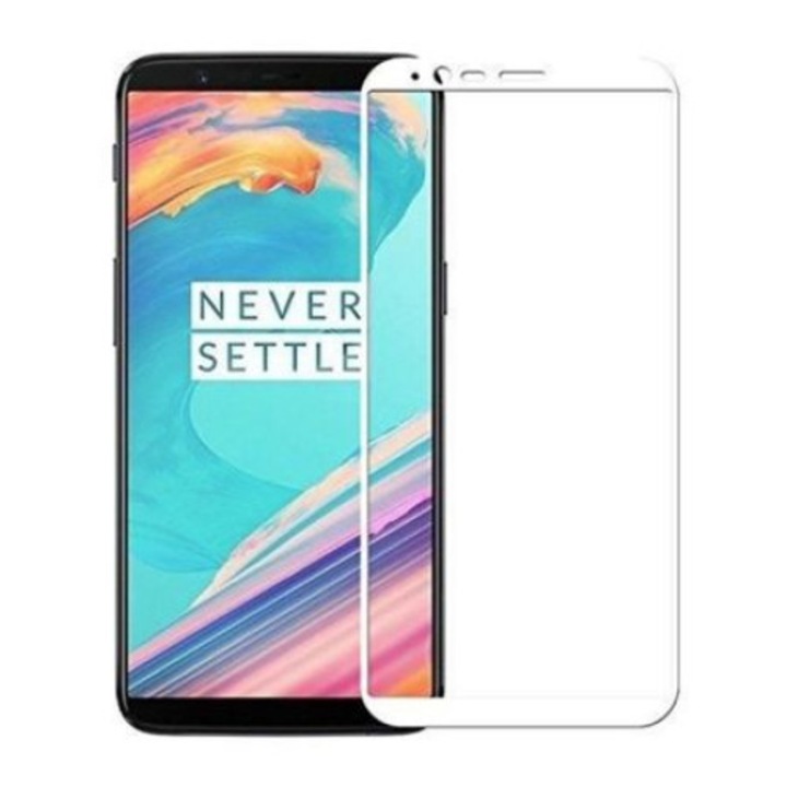 9H üveg védőfólia Oneplus 5T-hez, fehér, BBL291