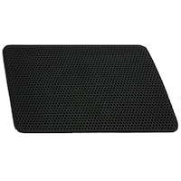 Covor pentru colectarea granulelor de nisip pentru pisici, AEXYA, Negru, 54 x 35 cm