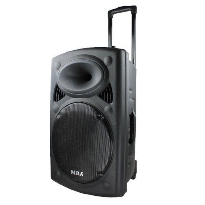 Boxa portabila, MBA, Karaoke, 500W, Cu baterie incorporata, MP3 player, Negru