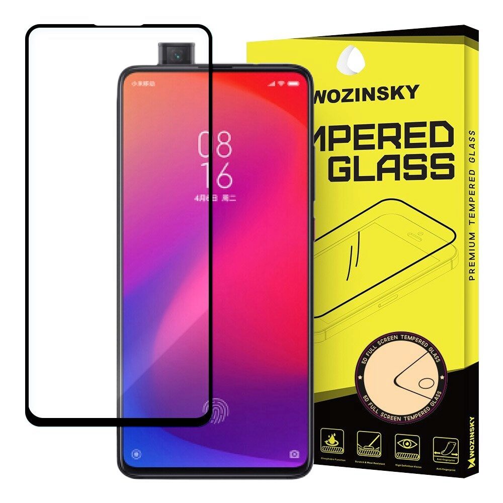 Folie Sticla Wozinsky Super Tough pentru Xiaomi Mi 9T & Mi 9T Pro, Full Screen, Full Glue, Negru