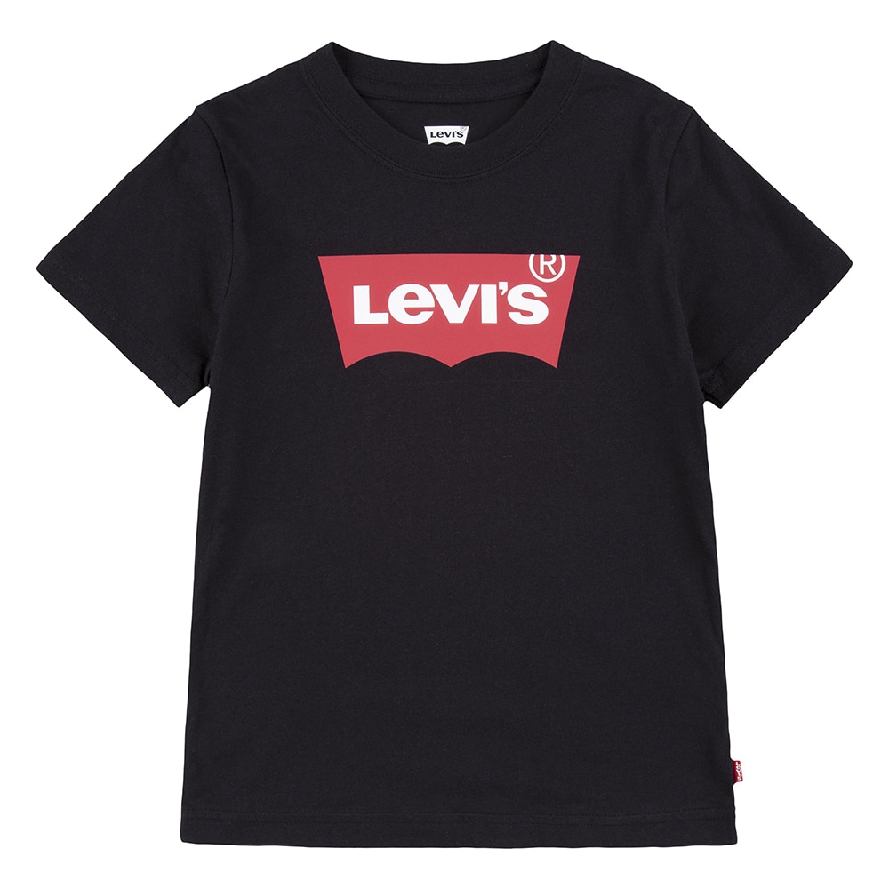 Levi's, Tricou cu imprimeu logo, Rosu, Negru, 98 CM