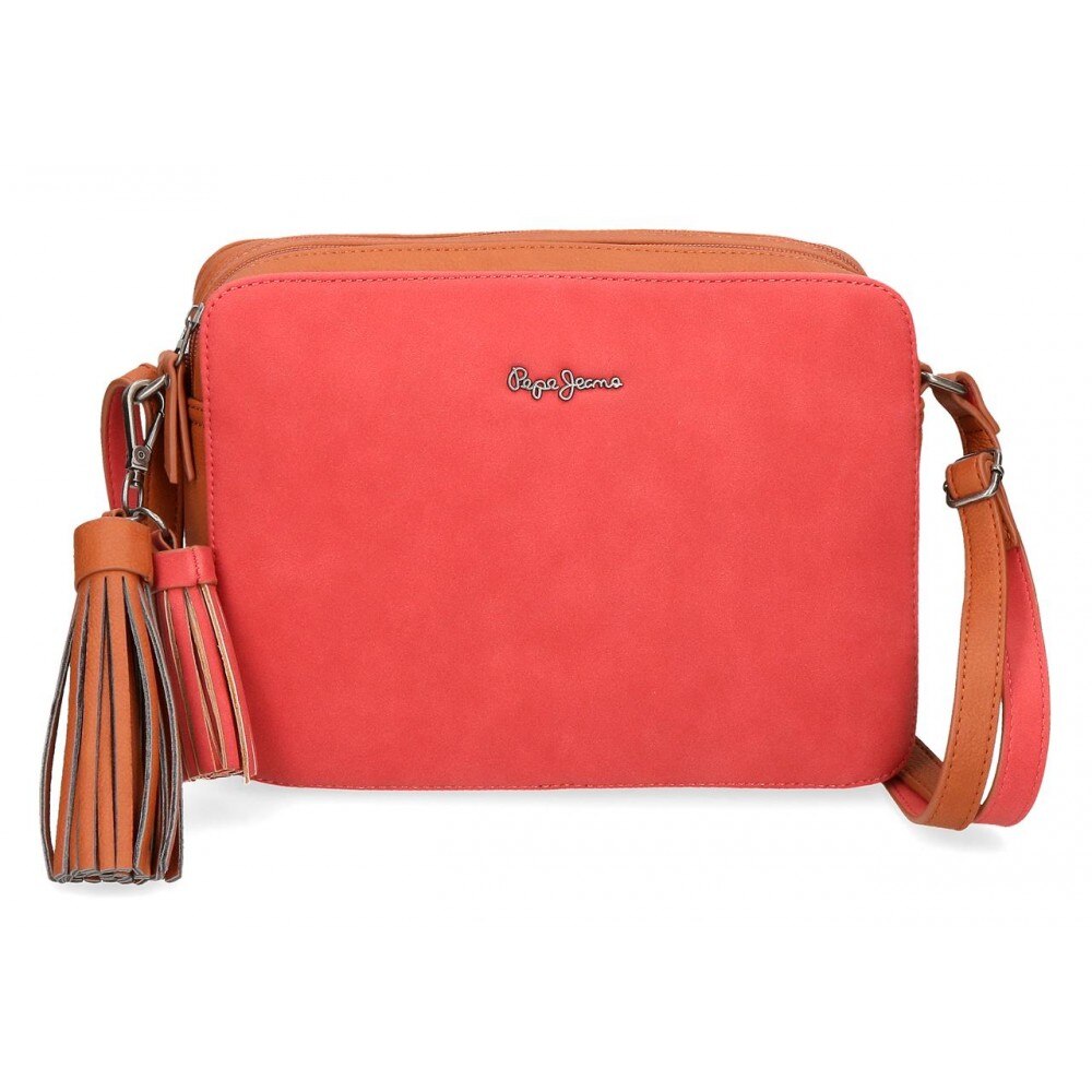 Geanta umar 2 compartimente 25 cm Pepe Jeans Duane maron