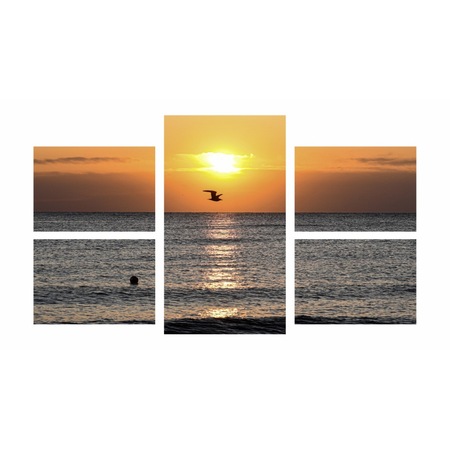 Set 5 Tablouri Multicanvas Rasaritul Soarelui In Vama Veche 90x160 Cm Emag Ro