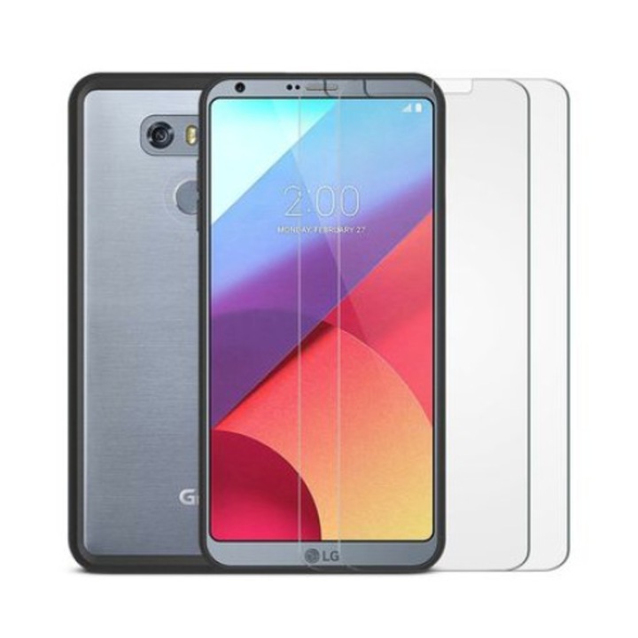 Folie protectie pentru LG Q6, duritate 9H, sticla securizata, Transparent, BBL1545