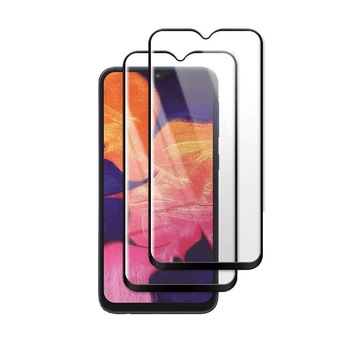 Set 2 folii protectie sticla securizata fullsize pentru Samsung Galaxy A10 SM-105 / M10 SM-M105 , negru Set 2 folii protectie sticla securizata fullsize pentru Samsung Galaxy A10 SM-105 / M10 SM-M105 , negru