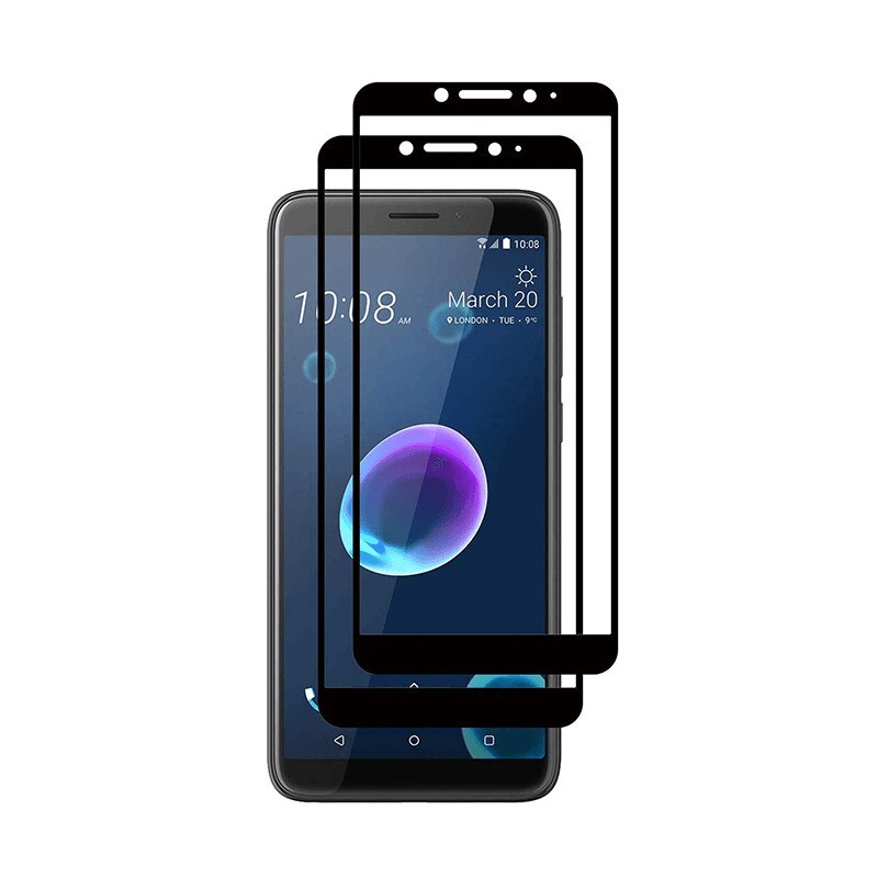 Set 2 folii protectie sticla securizata fullsize pentru HTC Desire 12, nergu