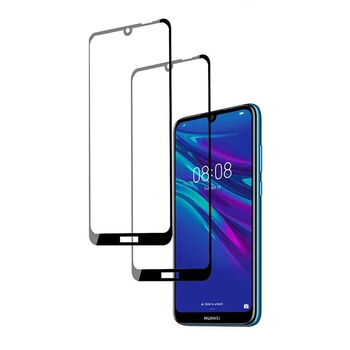 Set 2 folii protectie sticla securizata fullsize pentru Huawei Y6 2019 / Y6 Pro 2019, negru Set 2 folii protectie sticla securizata fullsize pentru Huawei Y6 2019 / Y6 Pro 2019, negru