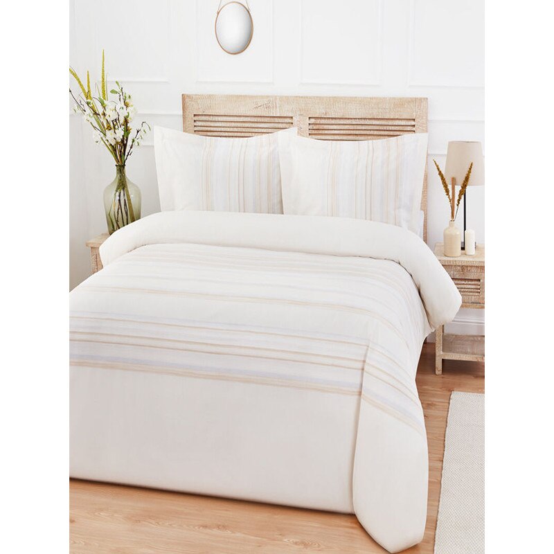 Lenjerie pat Ranforce Effect, 100% bumbac, 4 piese, 2 persoane, 200x220 / 50x70