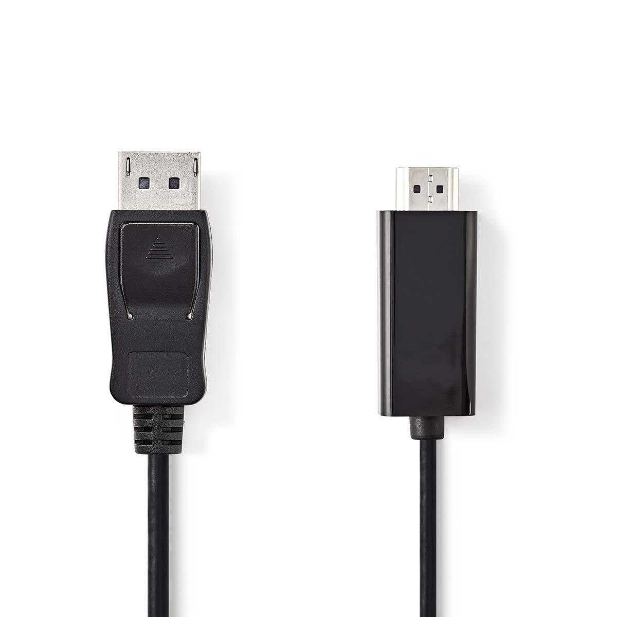 Cablu Displayport tata -> HDMI tata 2 m negru Nedis