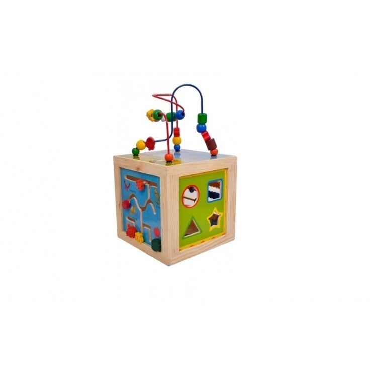 Jucarie educativa Cub activitati Montessori 5 in 1
