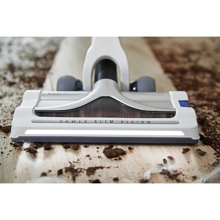 Aspirator vertical Rowenta RH9299WH Air Force 460 Flex, 21.9 V, tehnologie ciclonica, 2 trepte de viteza, 0.65 L, Power Slim, Negru/Violet