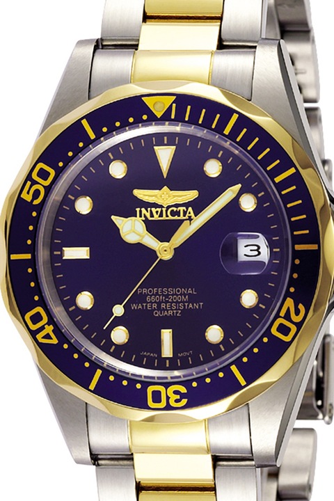 Invicta, Ceas din otel inoxidabil, Argintiu/Auriu