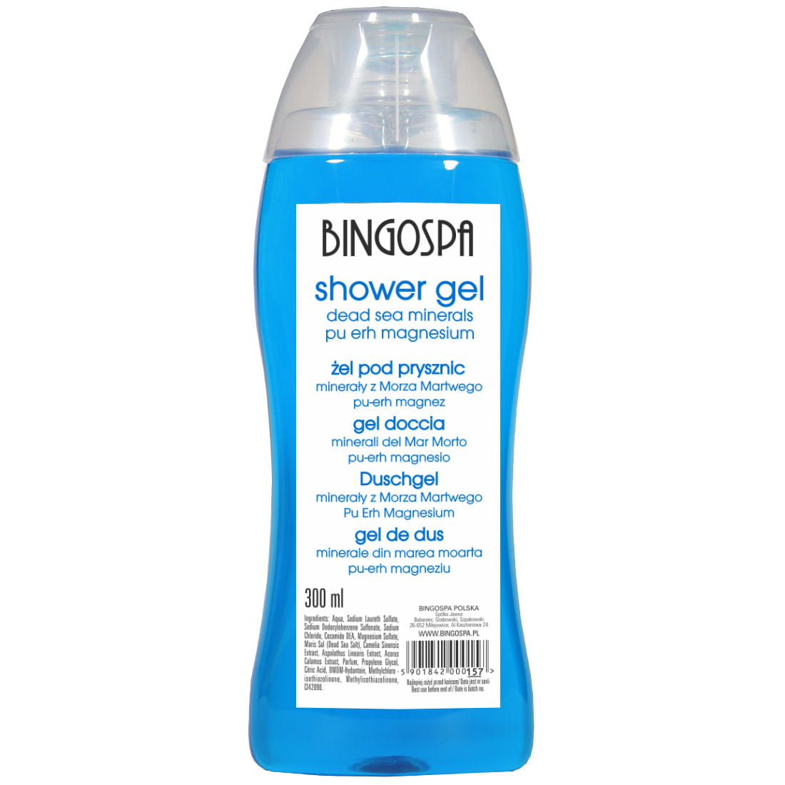 Gel de dus BingoSpa, Minerale din Marea Moarta, Pu-erh, 300 ml