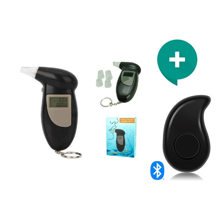 Szett - SIAPRO digitális alkoholos kotrógép, LCD kijelzővel, fekete + Mini Sports S530 headset