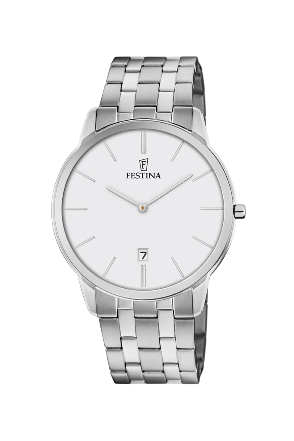 Festina, Ceas din otel inoxidabil, Argintiu/Argintiu inchis/Alb
