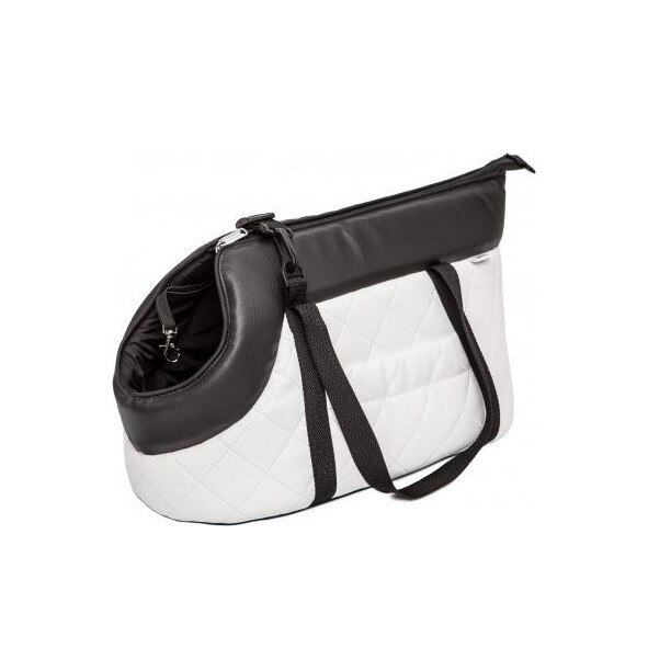 Geanta de transport HOBBYDOG R2 TOSBIA5, pentru caini sau pisici, Alb/Negru