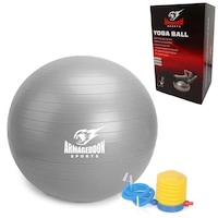 minge de gimnastica si aerobic anti-spargere armageddon sports suprafata aderenta 85 cm diametru pompa inclusa argint imagen 39_0_
0