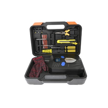 Set compresor auto cu manometru digital si lanterna, 12V (bricheta), 100 PSI, cu unelte ZEBRA - 68196 Set compresor auto cu manometru digital si lanterna, 12V (bricheta), 100 PSI, cu unelte ZEBRA - 68196